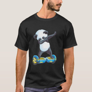 Camiseta Cute Dabbing Panda Skater Autoequilibrio eléctrico