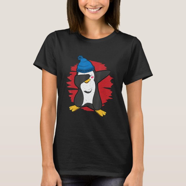Camiseta Cute Dabbing Penguin (Anverso)