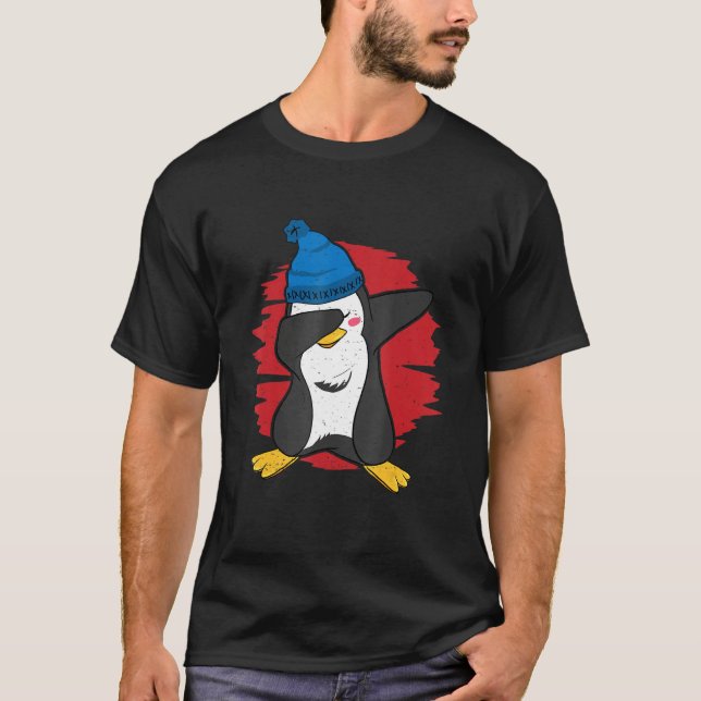 Camiseta Cute Dabbing Penguin (Anverso)