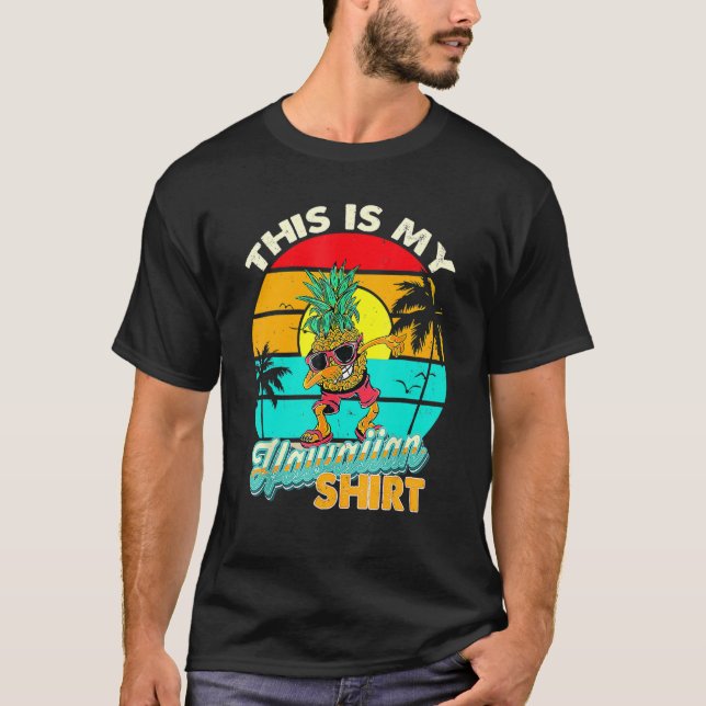 Camiseta Cute Dabbing Pineapple This Is My Hawaiian (Anverso)