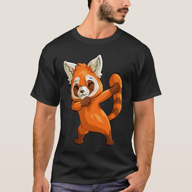 Camiseta Cute Dabbing Red Panda For Boys Girls  Red Panda (Anverso)
