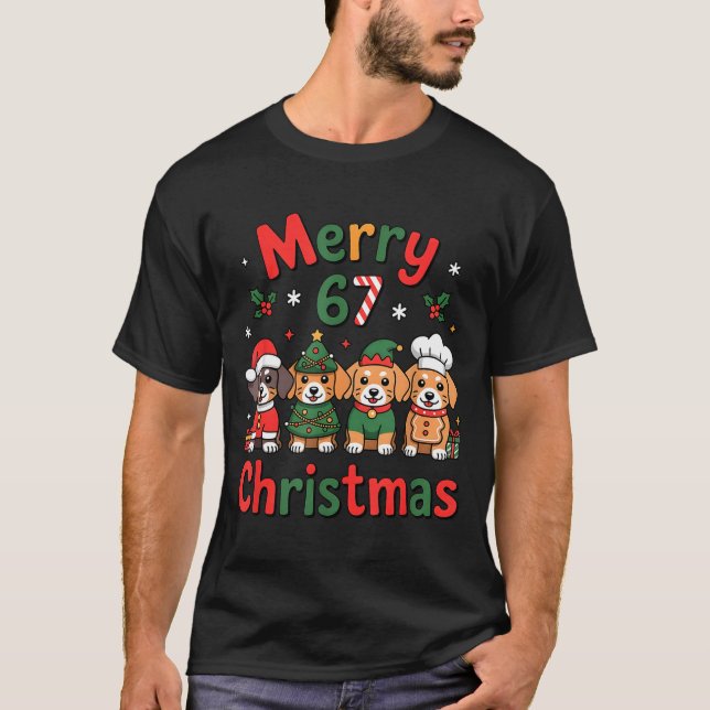 Camiseta Cute Dachshund Christmas Design Funny Holiday Dog  (Anverso)