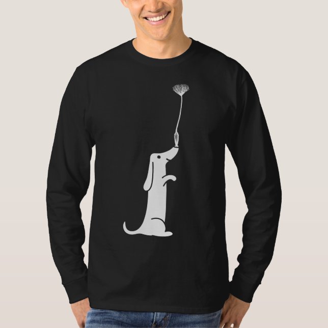 Camiseta Cute Dachshund Dandelion (Anverso)