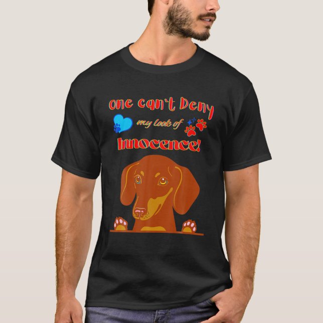 CAMISETA CUTE DACHSHUND DIFERENCIA A UN DIVERTIDO PERRO WIE (Anverso)