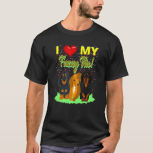 Camiseta Cute Dachshund Gracioso Perro Wiener Me Encanta Mi