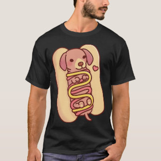 Camiseta Cute Dachshund Hotdog Bun