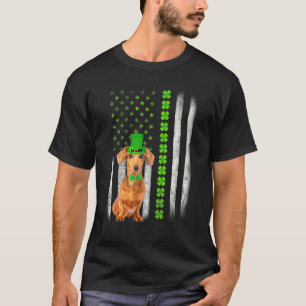 Camiseta Cute Dachshund Saint Patrick S Day Bandera America
