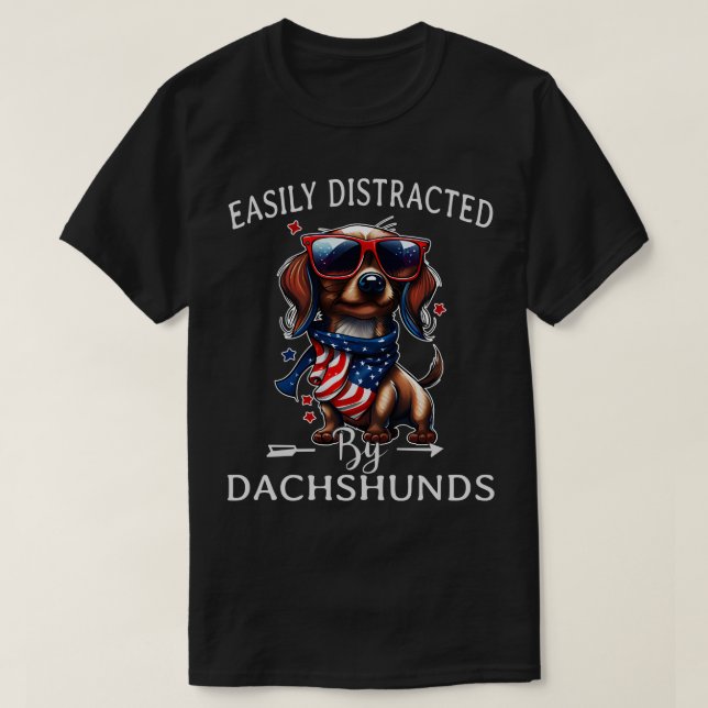 Camiseta Cute dachshunds 1 (Diseño del anverso)