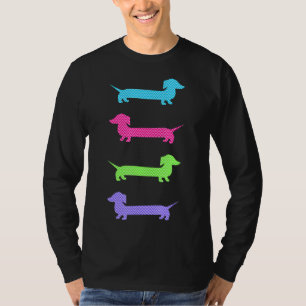 Camiseta Cute Dachshunds colorido