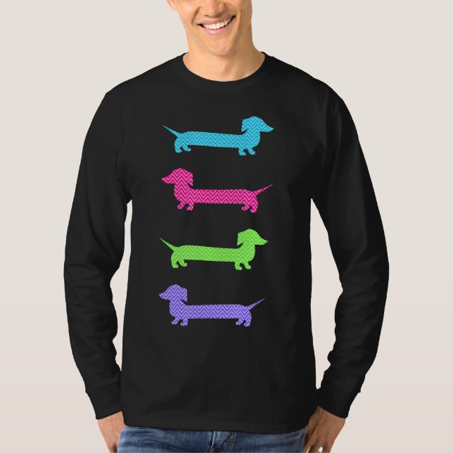 Camiseta Cute Dachshunds colorido (Anverso)
