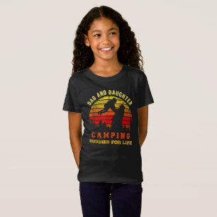 Camiseta Cute Dad Daughter camping compañero de vida arte m
