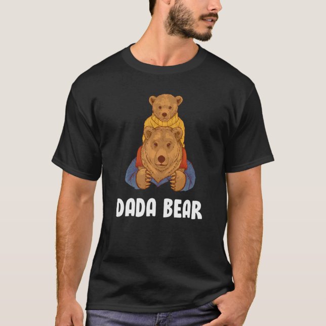 Camiseta Cute Dada Bear Papá Hija Hijo Papa Oso (Anverso)