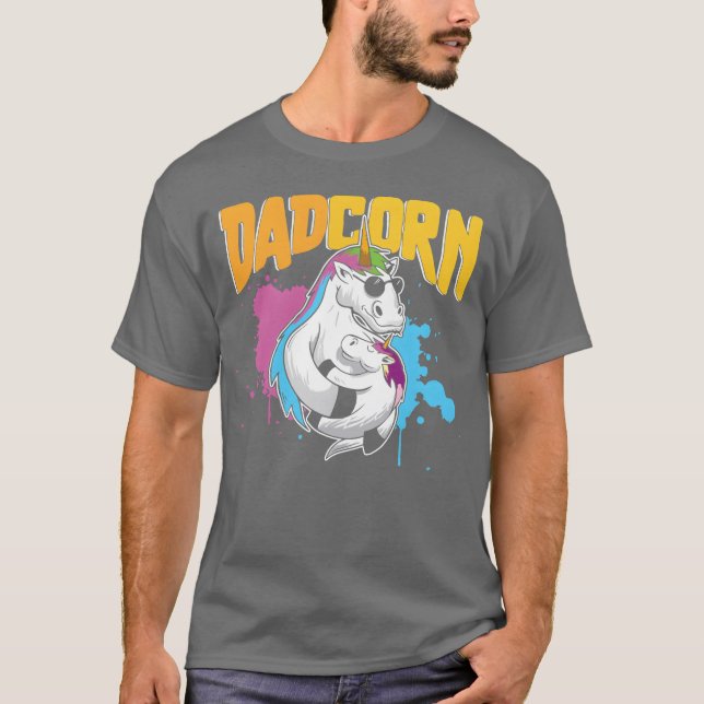 Camiseta Cute Dadcorn Dadacorn Papá Papá Padre Ret (Anverso)