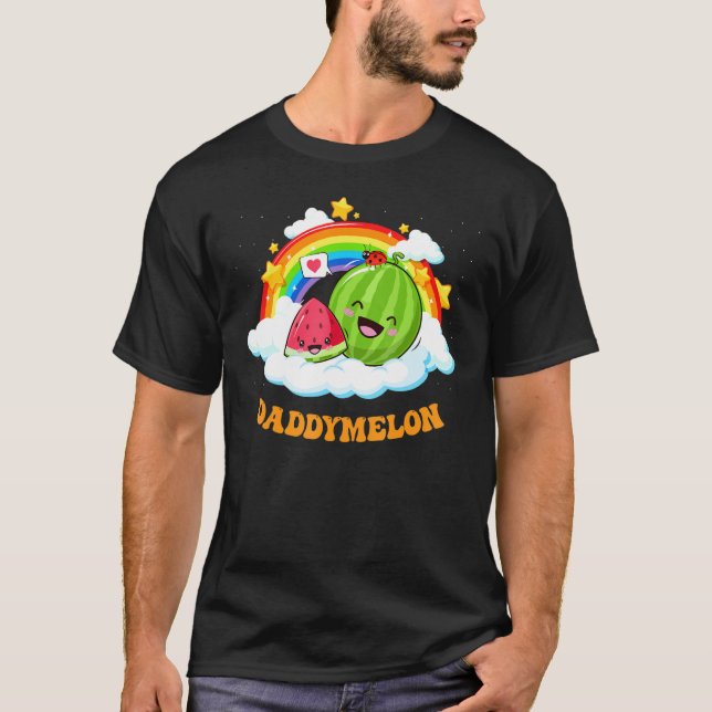 Camiseta Cute Daddy Melon Rainbow Watermelon Summer (Anverso)