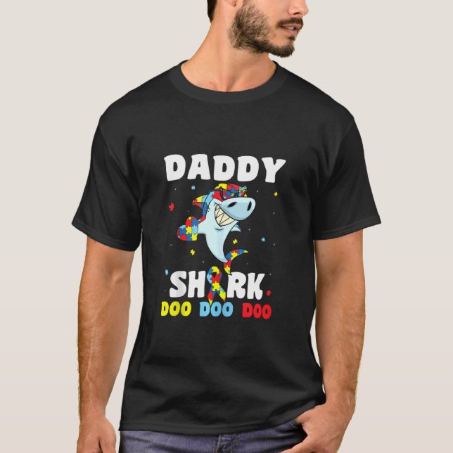 Camiseta Cute Daddy Shark Gráfica divertida conciencia de a (Anverso)