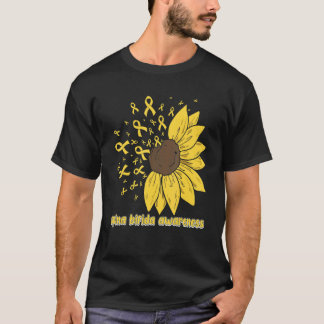 Camiseta Cute Daisy Butterfly Yellow Ribbon Spina Bifida Aw