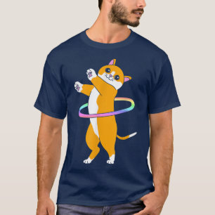Camiseta Cute Dancer Hula Hooper Cat Hula Hoop T-Shirt