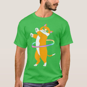 Camiseta Cute Dancer Hula Hooper Cat Hula Hoop T-Shirt