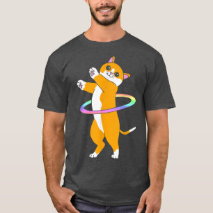 Camiseta Cute Dancer Hula Hooper Cat Hula Hoop T-Shirt