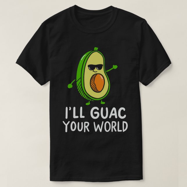 Camiseta Cute Dancing aguacate Vegan Food Grafito Guac (Diseño del anverso)