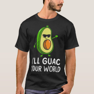 Camiseta Cute Dancing aguacate Vegan Food Grafito Guac