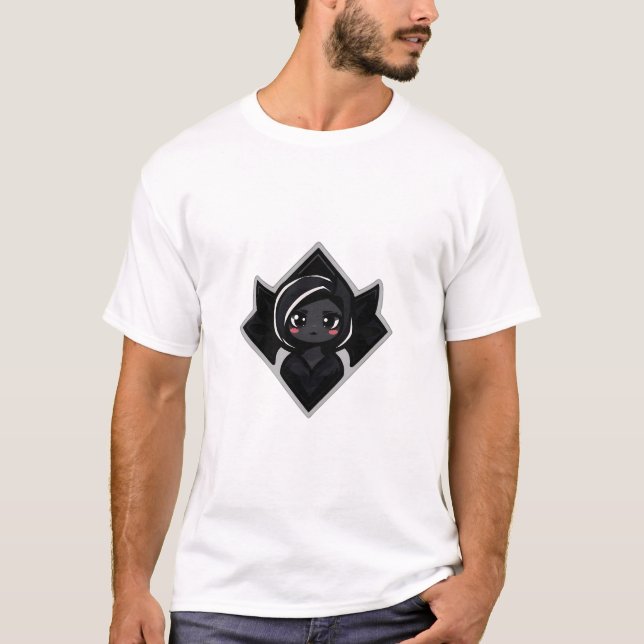 Camiseta Cute Dark Female Character in Diamond Frame (Anverso)