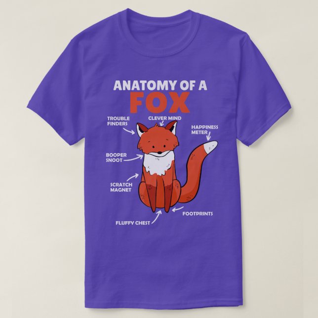 Camiseta Cute De Explicación Anatomía De Un Fo (Diseño del anverso)