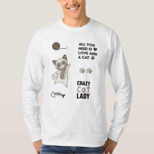 Camiseta Cute de gato Pegatina Set Sayings Paws