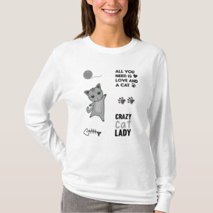 Camiseta Cute de gato Pegatina Set Sayings Paws
