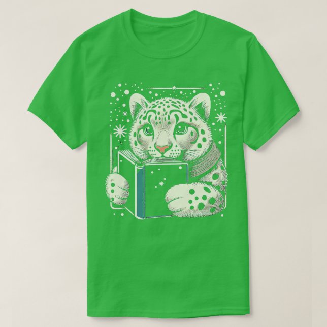 Camiseta Cute de leopardo de la nieve Big Cat Animal Art (Diseño del anverso)