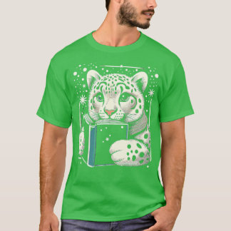 Camiseta Cute de leopardo de la nieve Big Cat Animal Art