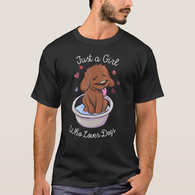 Camiseta Cute de tazón de perro solo un Chica (Anverso)