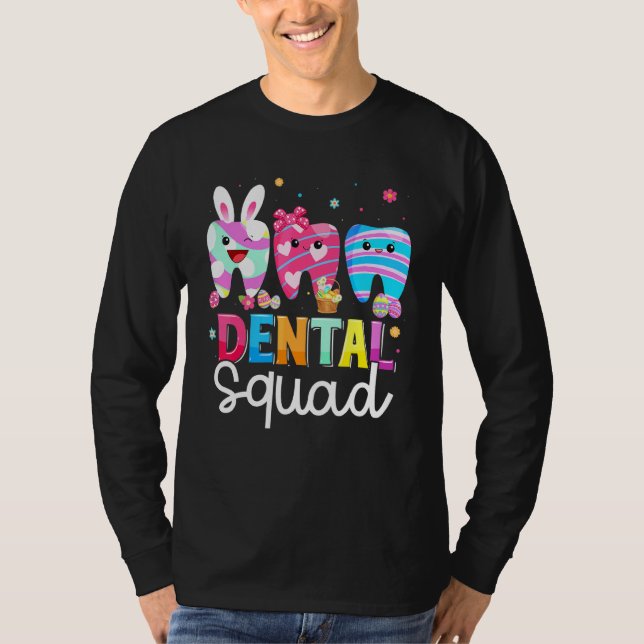 Camiseta Cute dental Dental Squad Dental Assistant Eggs Eas (Anverso)