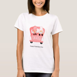 Camiseta Cute Día de San Valentín Corazón Romántico - Valen