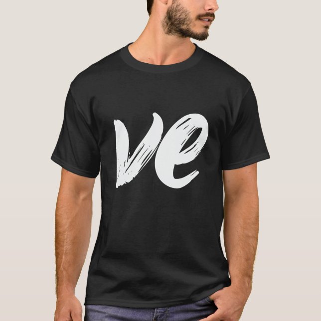 Camiseta Cute Día de San Valentín que coincide Pareja Amor  (Anverso)