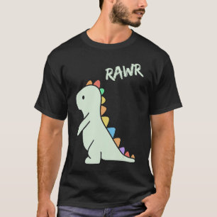 Camiseta Cute Dino Rawr Dinosaurio Rugiendo Divertido Niño
