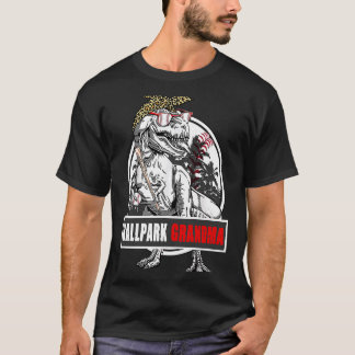 Camiseta Cute Dinosaur Ball Park Abuela Béisbol Softball M