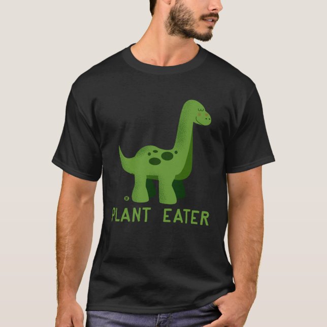 Camiseta Cute Dinosaur Herbivores  Vegetarian Vegan (Anverso)