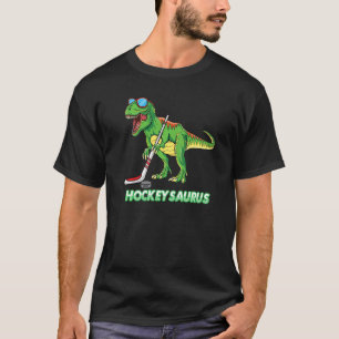 Camiseta Cute Dinosaur Hockey Trex Niños Niños Hielo divert