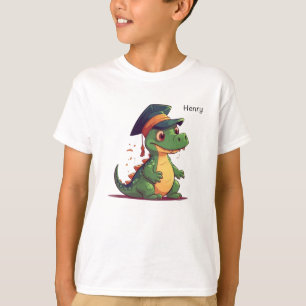Camiseta Cute Dinosaur Kindergarten graduado personalizado
