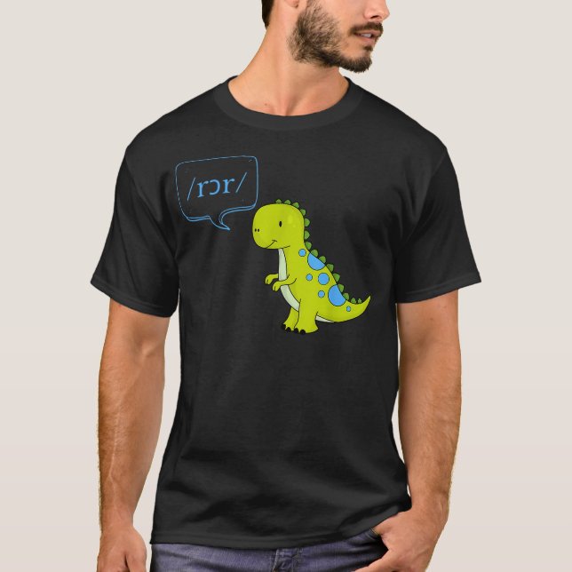 Camiseta Cute Dinosaur SLP Phonetic CCC-SLP Early Intervent (Anverso)
