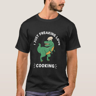 Camiseta Cute dinosaurio kawaii me encanta cocinar