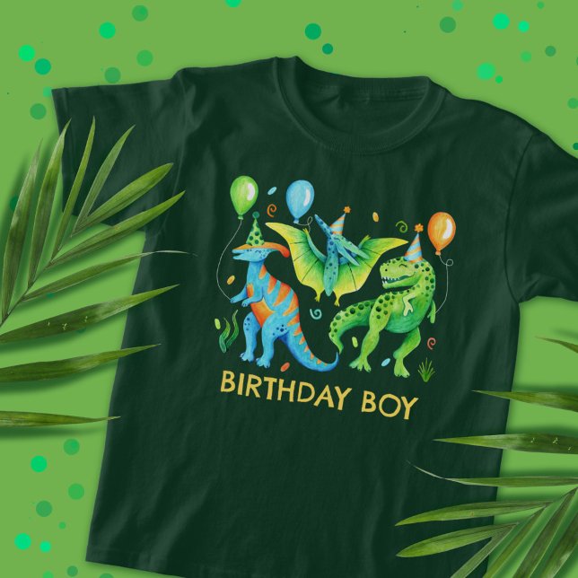Camiseta Cute Dinosaurios Nacimiento Niño T rex (Happy Cute Dinosaur Birthday Boy T-Shirt)