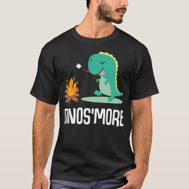 Camiseta Cute Dinos'more Camping Dinosaur Camp S'more Campe (Anverso)