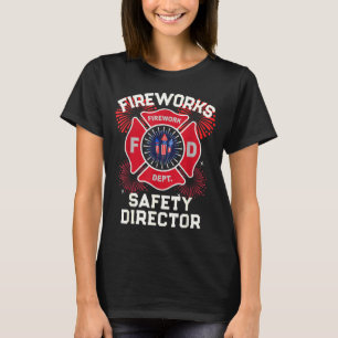 Camiseta Cute director de seguridad de fuegos artificiales 