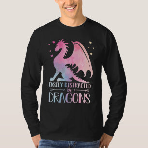 Camiseta Cute Distrado Fácilmente Por Dragones Pastel Toddl