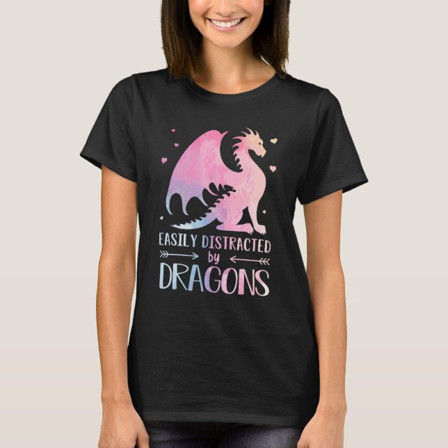 Camiseta Cute Distrado Fácilmente Por Dragones Pastel Toddl (Anverso)