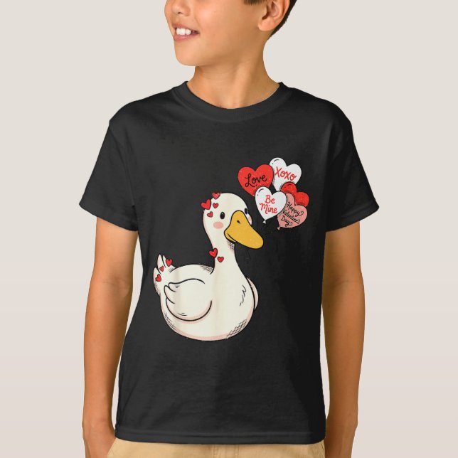 Camiseta Cute divertido día de San Valentín tontos gansos p (Anverso)