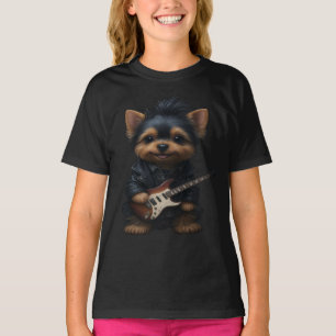 Camiseta Cute Divertido Yorkshire Terrier Yorkie Rocker Fat