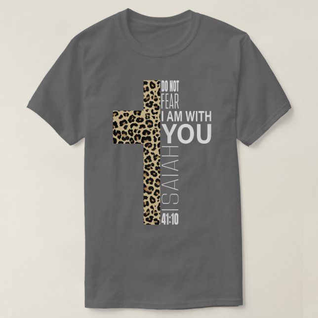 Camiseta Cute Do Not Fear Religious Christian Mom Leopard P (Diseño del anverso)
